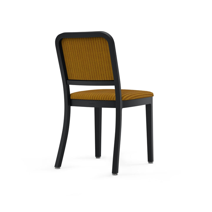 Navy Officer Upholstered Chair - Emeco - Chairs - Powder Coated Black - Kvadrat Phlox 443 - HORNE