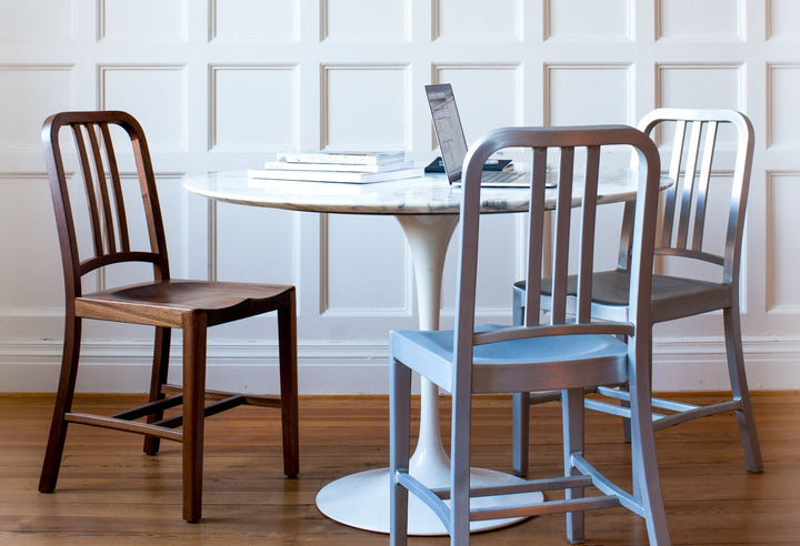 Navy Wood Chair - Emeco - Chairs - Black - Stained Oak - HORNE