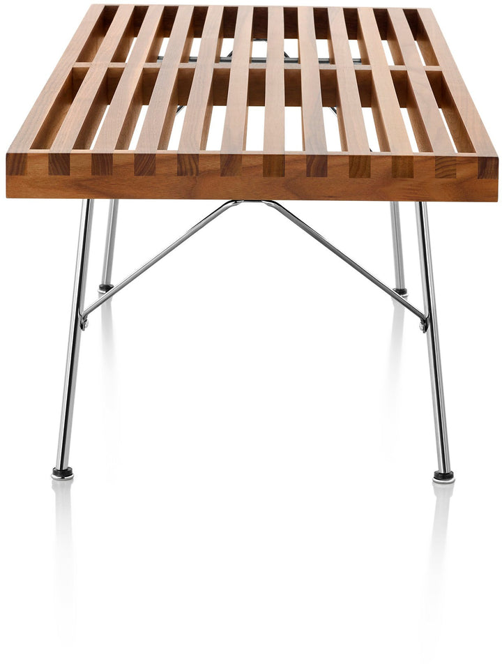 Nelson® Platform Bench – Trivalent Chrome Base - Herman Miller® - Stools + Benches + Ottomans - 48" - Natural Maple - HORNE