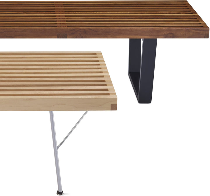 Nelson® Platform Bench – Trivalent Chrome Base - Herman Miller® - Stools + Benches + Ottomans - 48" - Natural Maple - HORNE