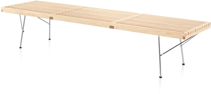 Nelson® Platform Bench – Trivalent Chrome Base - Herman Miller® - Stools + Benches + Ottomans - 48" - Natural Maple - HORNE