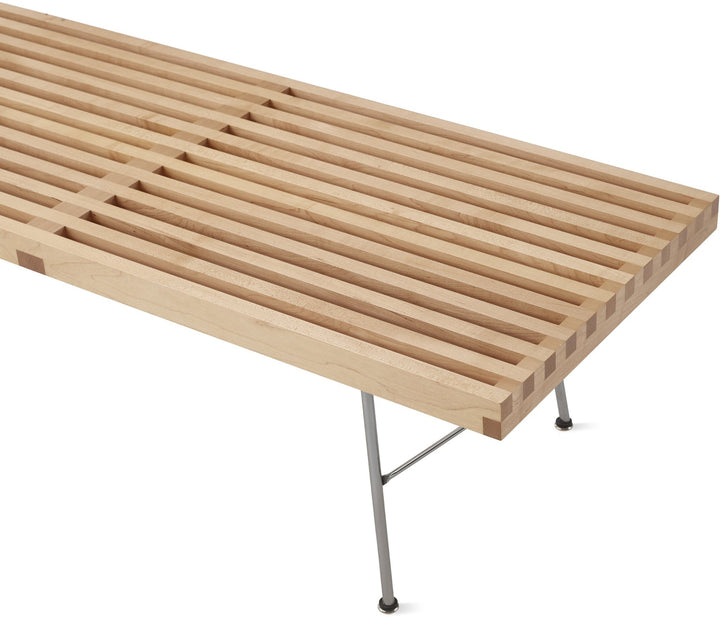 Nelson® Platform Bench – Trivalent Chrome Base - Herman Miller® - Stools + Benches + Ottomans - 48" - Natural Maple - HORNE