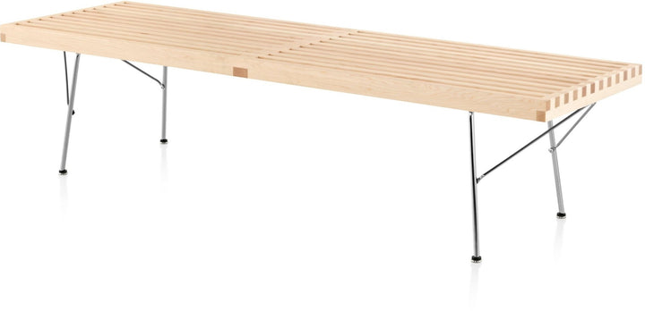 Nelson® Platform Bench – Trivalent Chrome Base - Herman Miller® - Stools + Benches + Ottomans - 48" - Natural Maple - HORNE