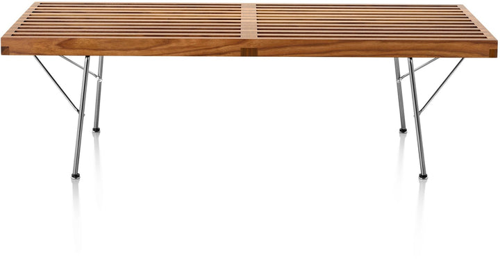 Nelson® Platform Bench – Trivalent Chrome Base - Herman Miller® - Stools + Benches + Ottomans - 48" - Natural Maple - HORNE