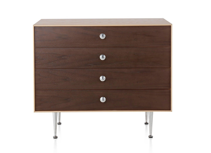 Nelson® Thin Edge 4 - Drawer Chest - Herman Miller® - Dressers - Walnut - HORNE