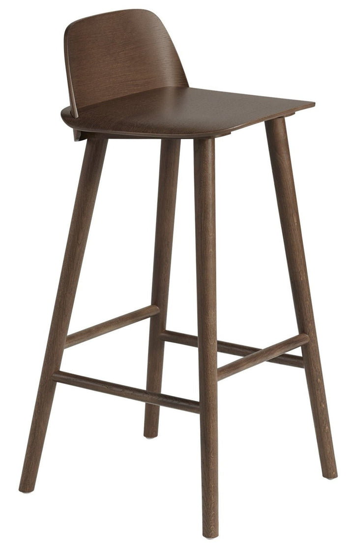 Nerd Stool - Muuto - Stools + Benches + Ottomans - Bar Height - Stained Dark Brown - HORNE