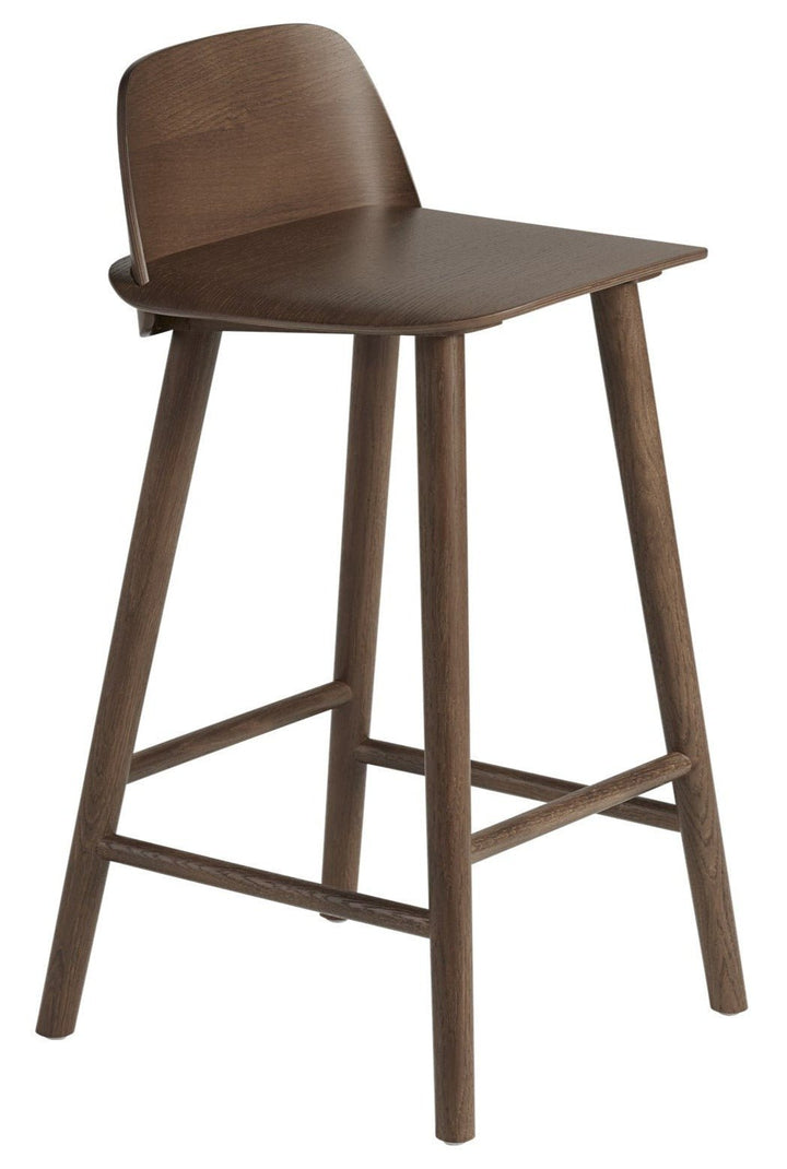 Nerd Stool - Muuto - Stools + Benches + Ottomans - Counter Height - Stained Dark Brown - HORNE