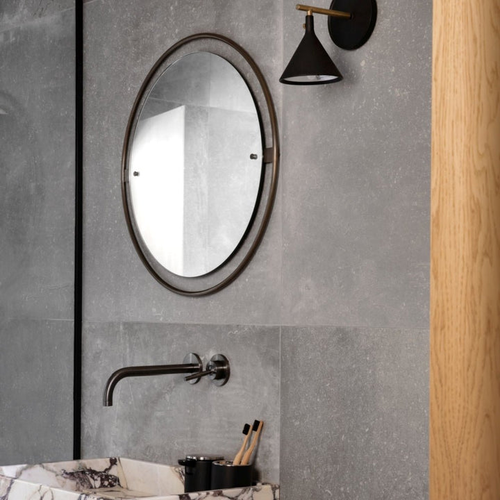 Nimbus Round Mirror - Audo Copenhagen - Mirrors - Polished Brass - HORNE
