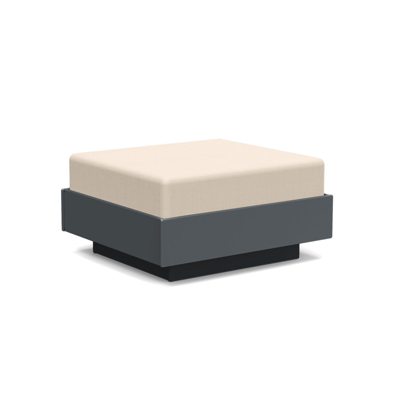 Nisswa Ottoman - Loll Designs - Stools + Benches + Ottomans - Black - Flax - HORNE
