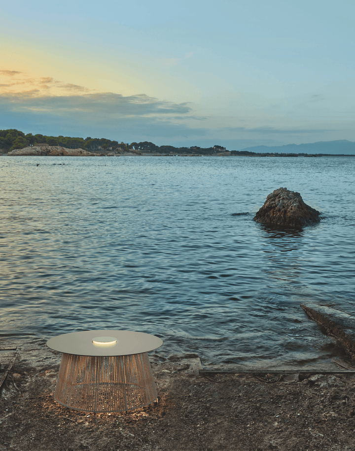 Nit Outdoor LED Table - Bover - Outdoor Furniture - 80/R - Ivory/Beige - HORNE