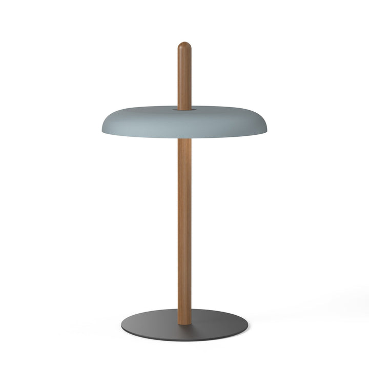 Nivél Table Lamp - Pablo Designs - Table + Task - Walnut - Slate Blue - HORNE