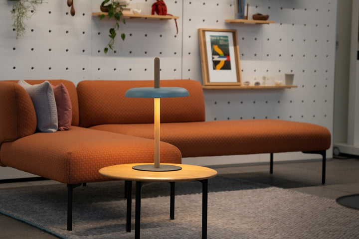 Nivél Table Lamp - Pablo Designs - Table + Task - Walnut - White - HORNE