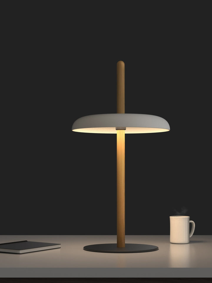 Nivél Table Lamp - Pablo Designs - Table + Task - Walnut - White - HORNE