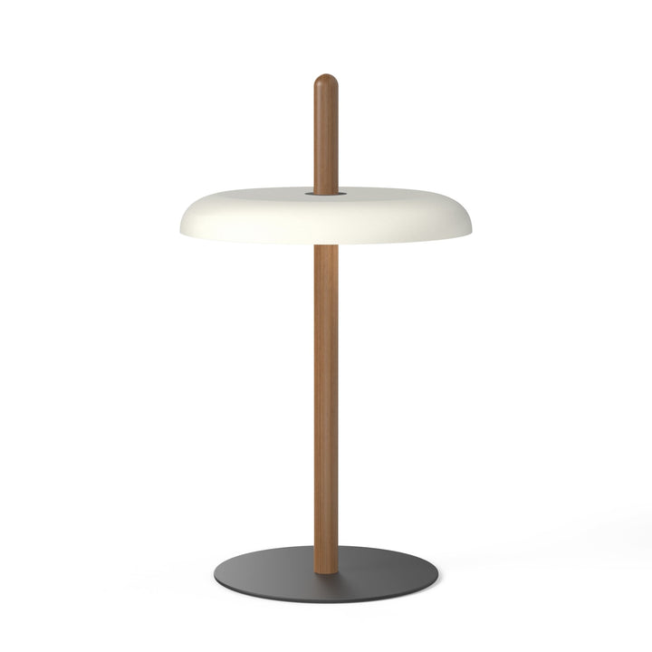 Nivél Table Lamp - Pablo Designs - Table + Task - Walnut - White - HORNE