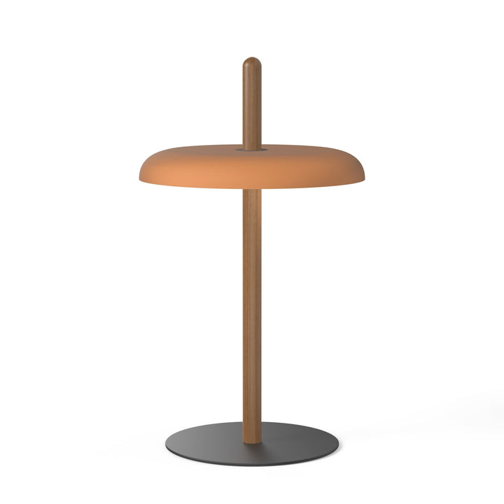 Nivél Table Lamp - Pablo Designs - Table + Task - Walnut - Terracotta - HORNE