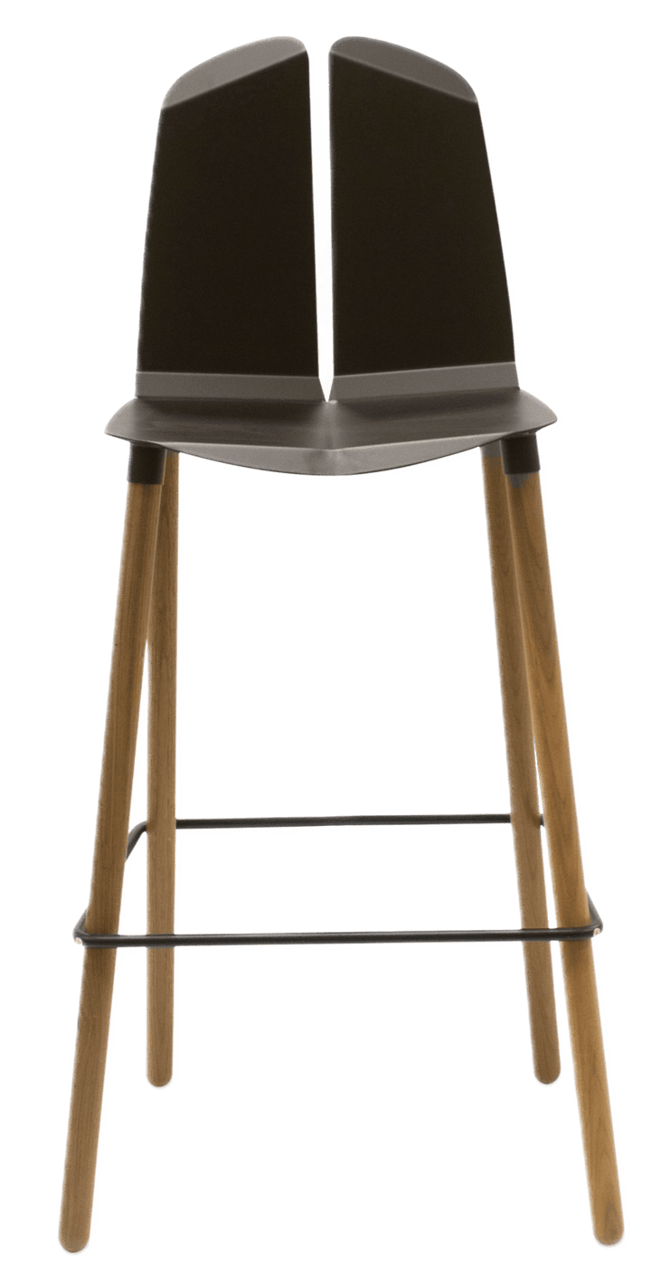 Noa Bar Stool - Tronk - Stools + Benches + Ottomans - Black - Walnut - HORNE
