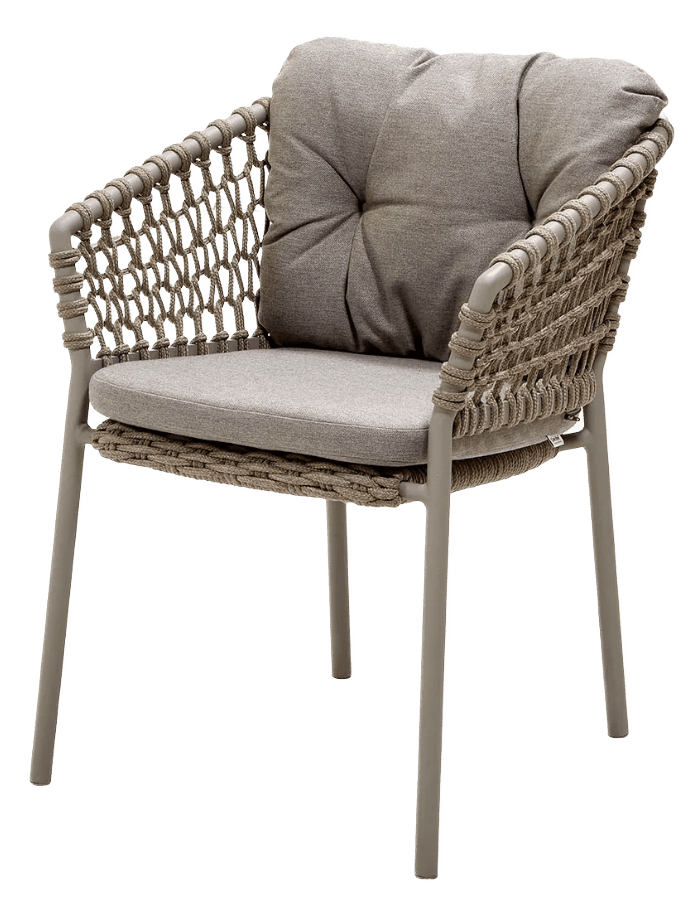 Ocean Chair - Cane Line - Outdoor Furniture - Taupe - Taupe Natté Cushion - HORNE