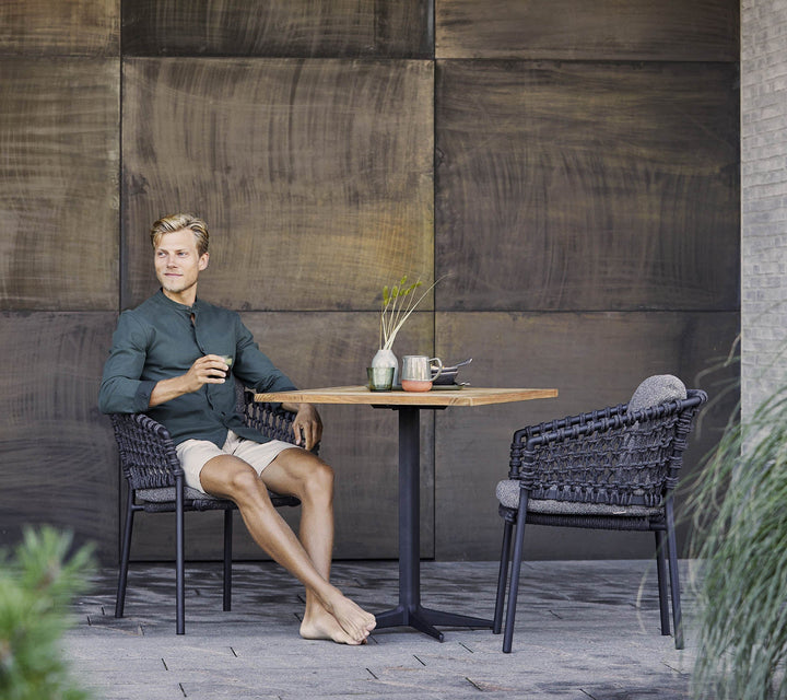 Ocean Chair - Cane Line - Outdoor Furniture - Taupe - Taupe Natté Cushion - HORNE