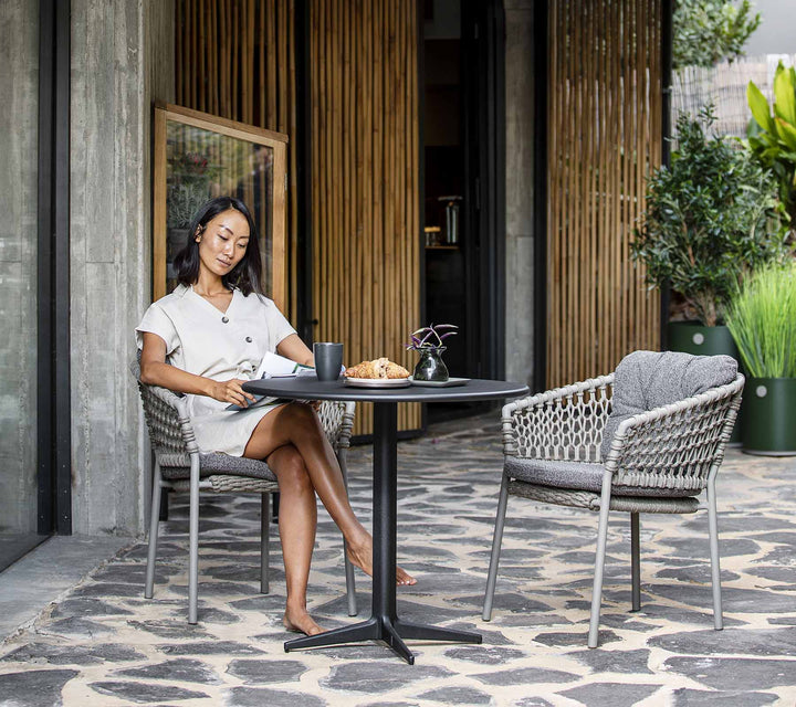 Ocean Chair - Cane Line - Outdoor Furniture - Taupe - Taupe Natté Cushion - HORNE