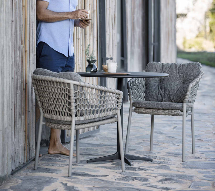 Ocean Chair - Cane Line - Outdoor Furniture - Taupe - Taupe Natté Cushion - HORNE