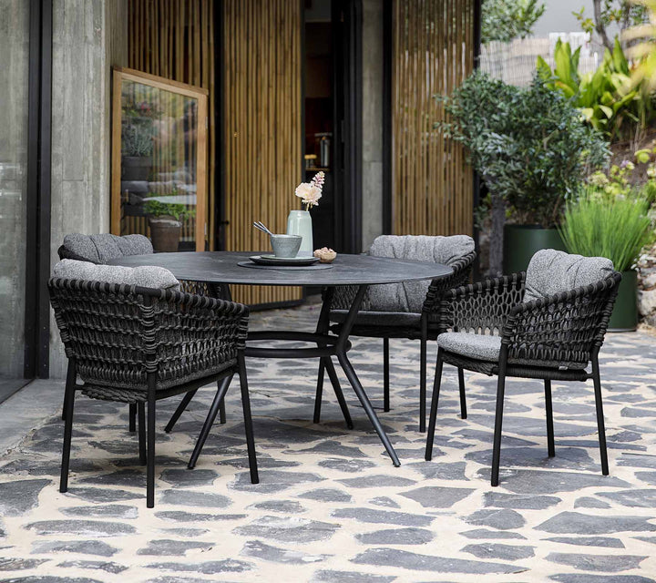 Ocean Chair - Cane Line - Outdoor Furniture - Taupe - Taupe Natté Cushion - HORNE