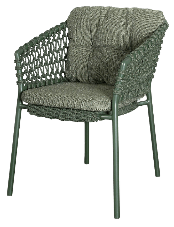 Ocean Chair - Cane Line - Outdoor Furniture - Dark Green - Dark Green Wove Cushion - HORNE