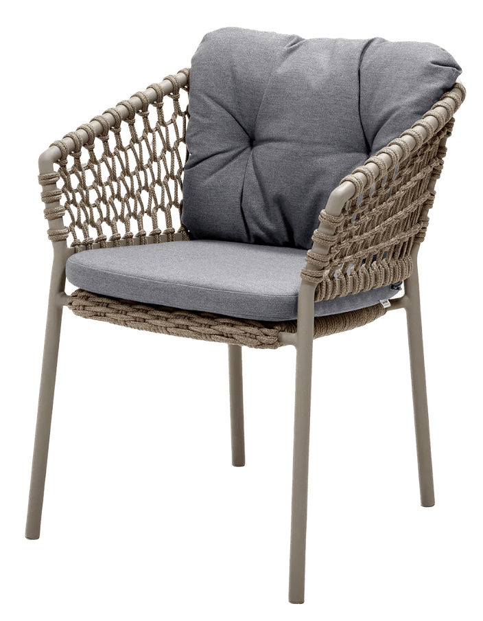 Ocean Chair - Cane Line - Outdoor Furniture - Taupe - Grey Natté Cushion - HORNE
