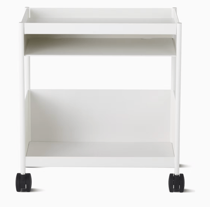 OE1™ Mobile Storage Trolley - Herman Miller® - Storage + Organization - Top Drawer/Tip - Out Filing Bin - Metallic Champagne - HORNE