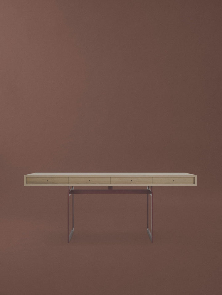 Office Desk - Karakter - Coffee Tables - White Lacquered Oak - Grey - HORNE