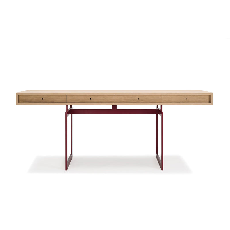 Office Desk - Karakter - Coffee Tables - White Lacquered Oak - Grey - HORNE