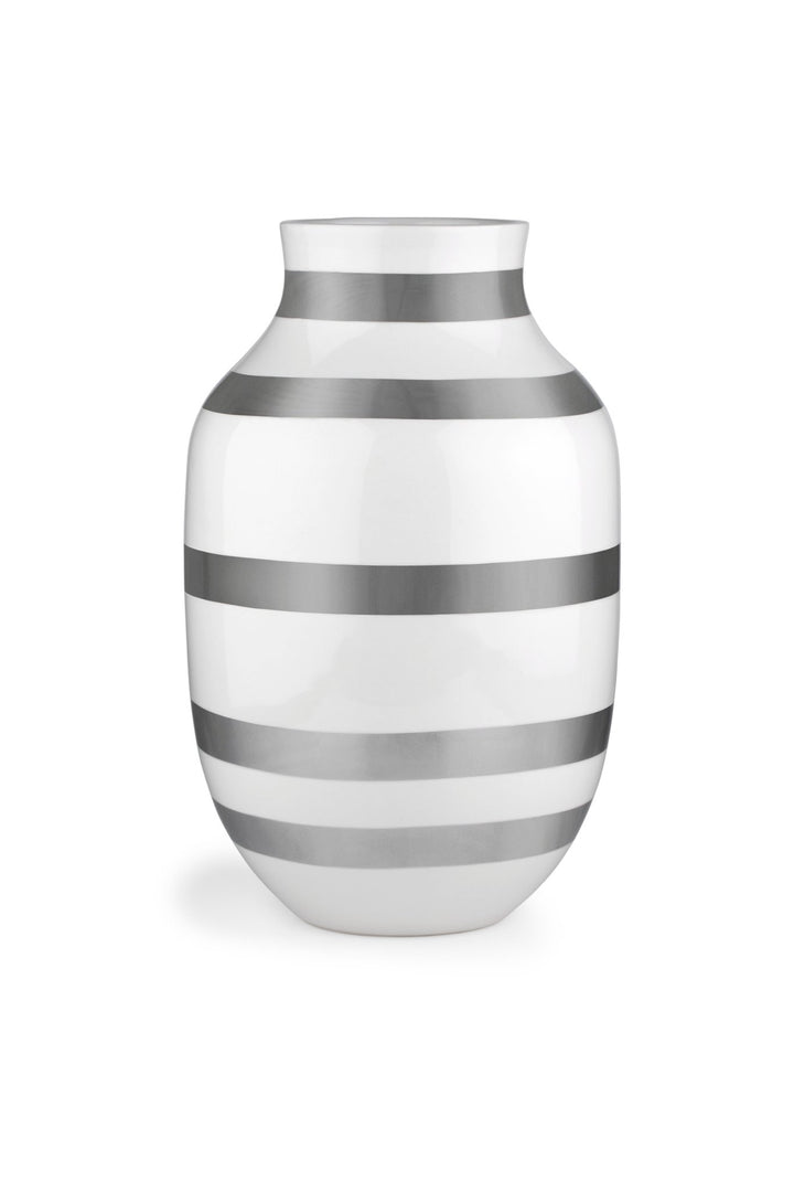 Omaggio Vase - Silver - Kähler - Vases - 7.5"Ø - HORNE