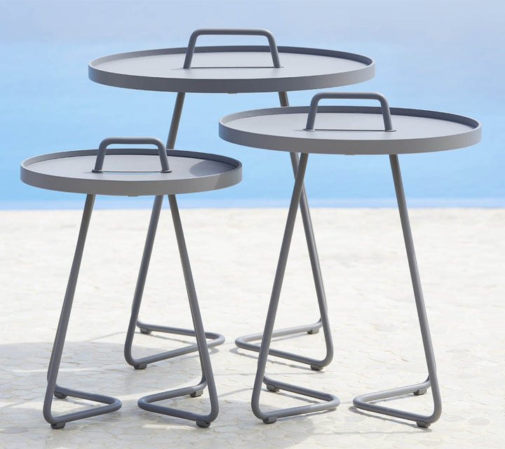 On The Move Side Table - Extra Small - Cane Line - Outdoor Furniture - White - HORNE