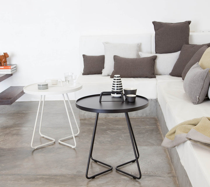 On The Move Side Table - Large - Cane Line - Outdoor Furniture - Black - HORNE