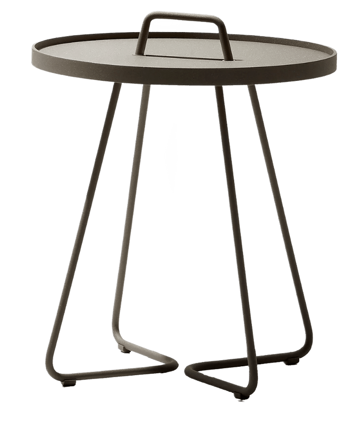 On The Move Side Table - Large - Cane Line - Outdoor Furniture - Taupe - HORNE