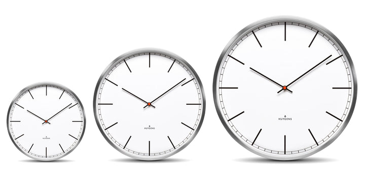 One35 Wall Clock - Stainless Steel - Huygens - Clocks - White Index - HORNE