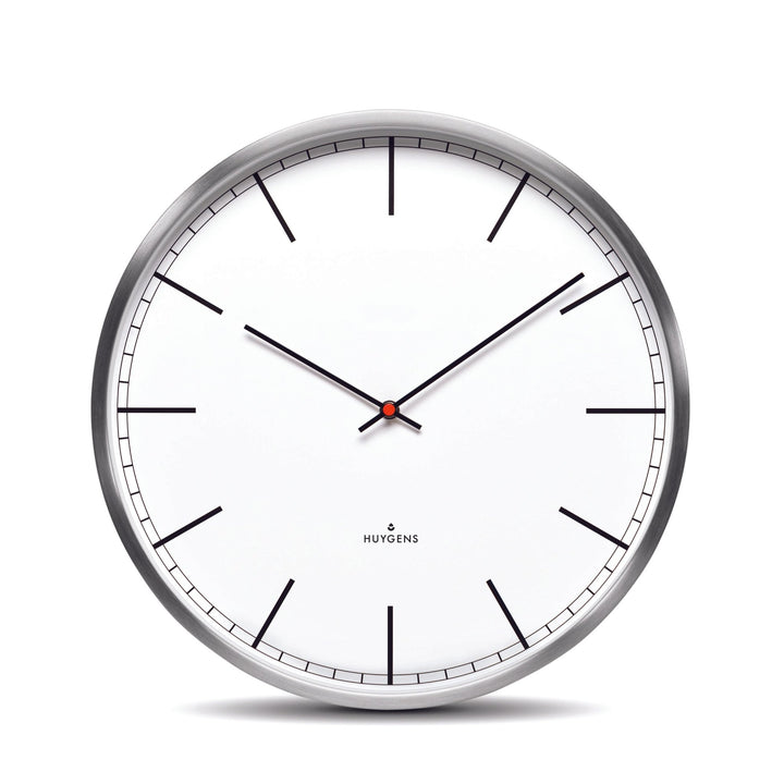 One35 Wall Clock - Stainless Steel - Huygens - Clocks - White Index - HORNE