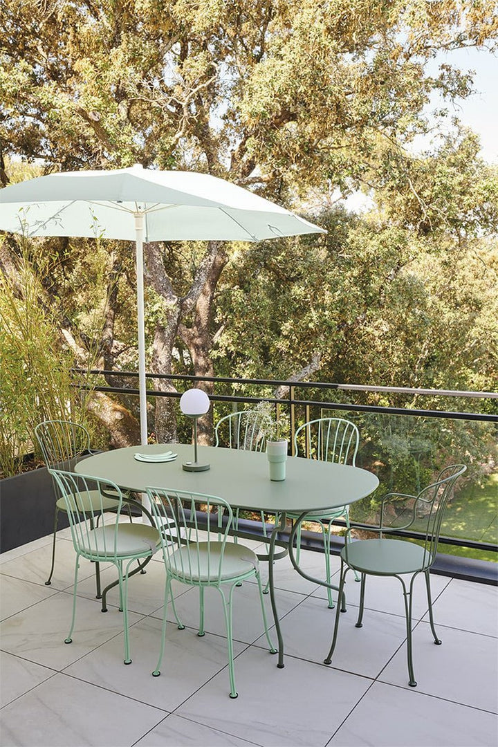 Opera+ Oval Table 63" x 35" - Fermob - Outdoor Furniture - Willow Green - HORNE