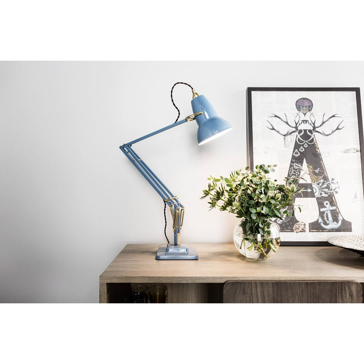 Original 1227 Brass Task Light - Dusty Blue
