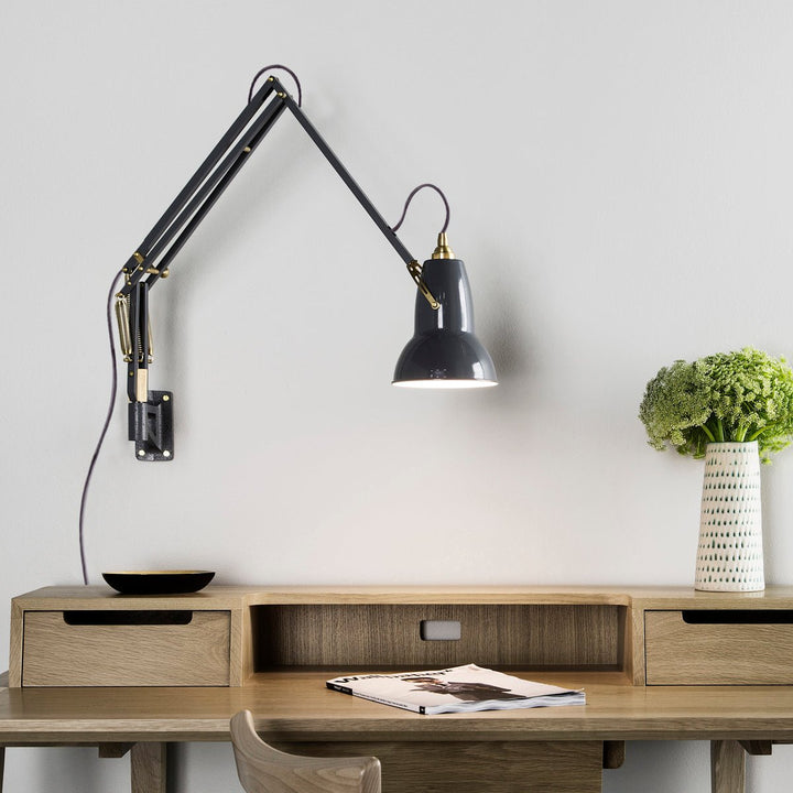 Original 1227 Brass Wall Light - Deep Slate