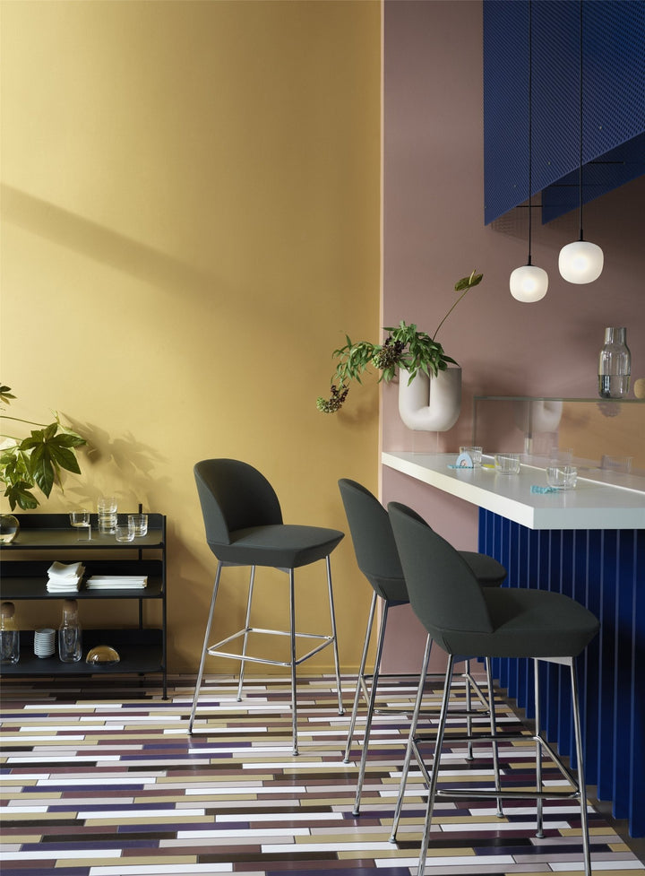 Oslo Counter & Bar Stool - Muuto - Chairs - Ocean 32 Fabric/Chrome Legs - Bar Stool - HORNE