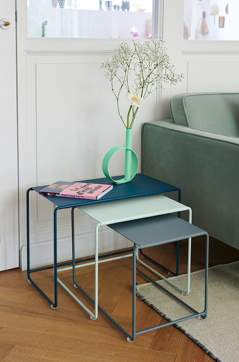 Oulala Nesting Tables - Set of 3 - Fermob - Outdoor Furniture - Floral Getaway - HORNE