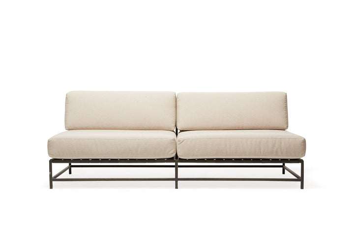 Outdoor Loveseat - Stephen Kenn - Chairs - Cream & Charcoal - Black - HORNE