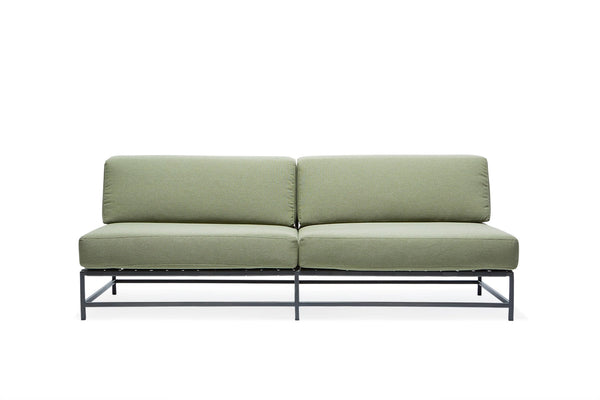 Outdoor Loveseat - Stephen Kenn - Chairs - Cream & Charcoal - Black - HORNE