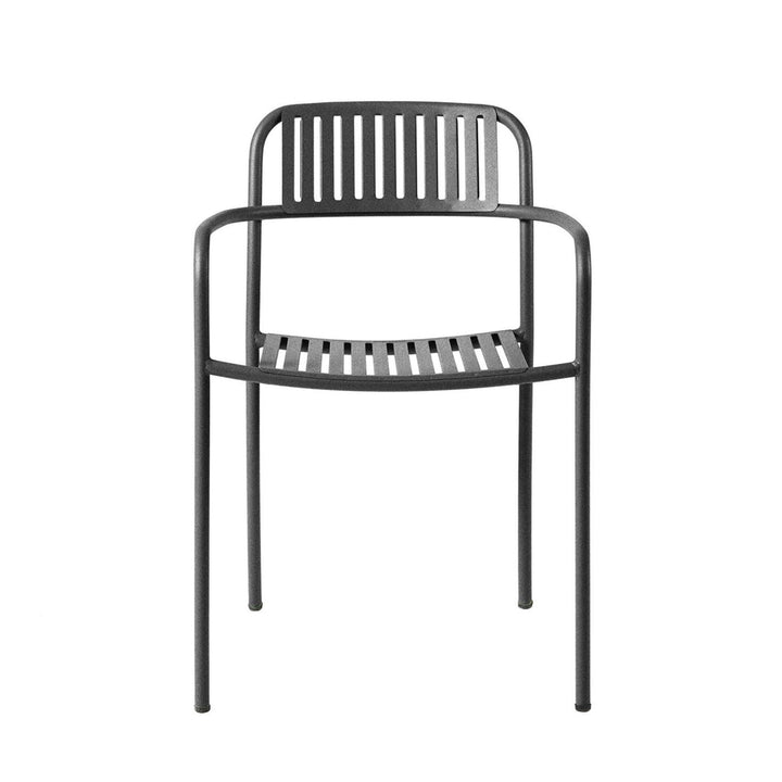 Outdoor Patio Slatted Armchair - Set of 2 - Tolix - Outdoor Furniture - Dark Grey - HORNE