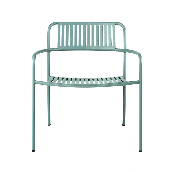 Outdoor Patio Slatted Lounge Armchair - Set of 2 - Tolix - Outdoor Furniture - Dark Grey - HORNE