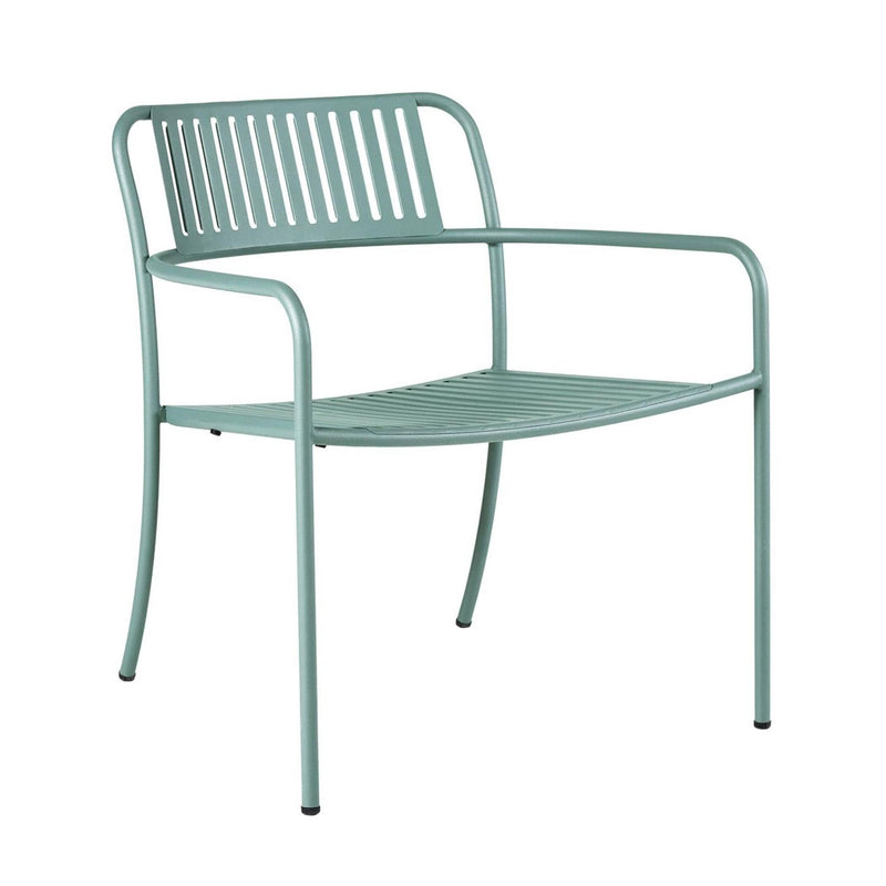 Outdoor Patio Slatted Lounge Armchair - Set of 2 - Tolix - Outdoor Furniture - Dark Grey - HORNE
