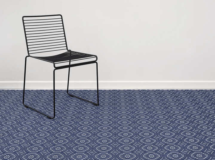 Overshot Floor Mat - Chilewich - Rugs - Small - Denim - HORNE