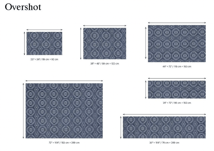 Overshot Floor Mat - Chilewich - Rugs - Small - Denim - HORNE