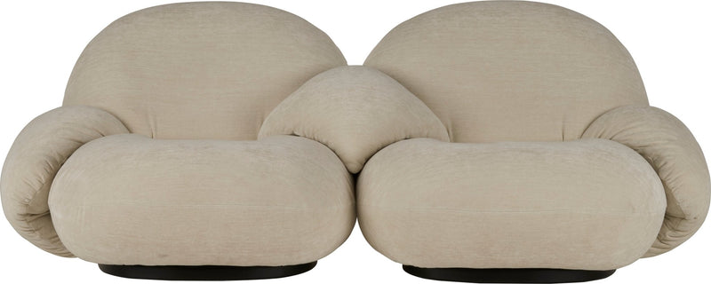 Pacha 2 - Seater Sofa w/ Side & Middle Armrests - Gubi - Sofas - Black Matte - Gabriel Tempt - 60152 - HORNE