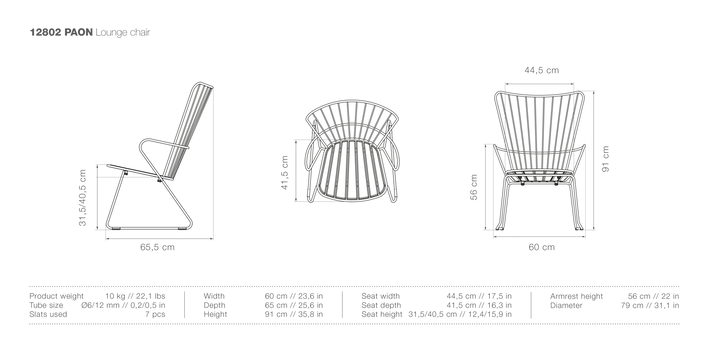 PAON Outdoor Lounge Chair - HOUE - Outdoor Furniture - Paprika - HORNE